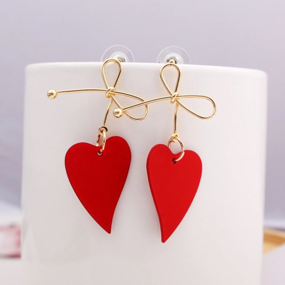 Heart Drop Earring